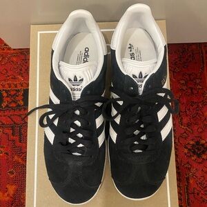 Black Adidas Gazelles. Worn once.